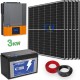 Impianto fotovoltaico 3 KW con accumulo da 5 kw litio lifepo4 ed inverter ibrido 4.5 kw Off Grid wifi