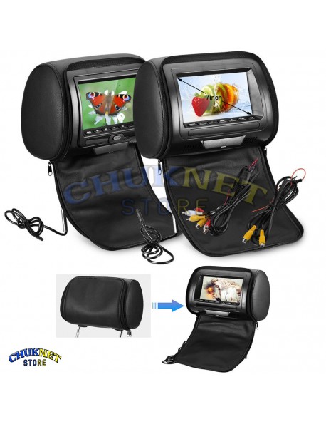 POGGIATESTA MONITOR 7 POLLICI LETTORE DVD AUTO CAMPER SCHERMO FM USB SD TFT LCD