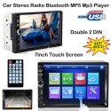 7" AUTORADIO STEREO HD MP5 LETTORE RADIO 2DIN FM USB AUX BLUETOOTH MP3 WMA TOUCH