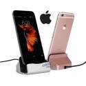 BASE DOCK CARICABATTERIE NERO PER IPHONE X 8 7 6 6s 6 8 plus 6s plus 5s SE CARICA E SINCRONIZZA