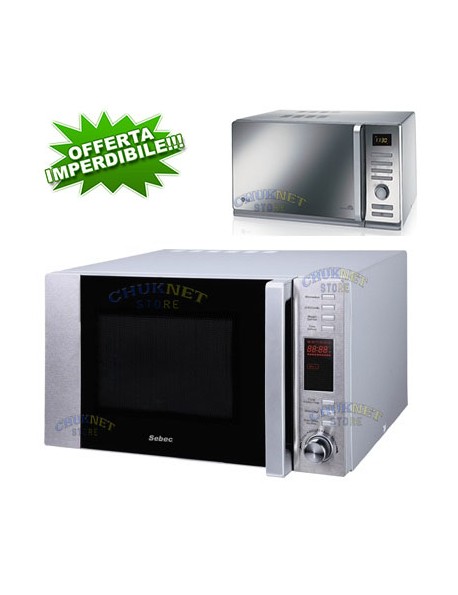 MICROONDE FORNO VENTILATO GRILL MANIGLIA PROFESSIONALE SEBEC 30 LITRI TIMER