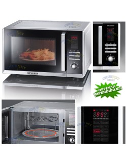 MICROONDE FORNO VENTILATO GRILL MANIGLIA PROFESSIONALE SEVERIN 23 LITRI  TIMER 800W 1200W - Chuknet Store