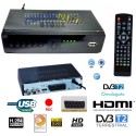 DECODER DIGITALE TERRESTRE RICEVITORE DVB-T2 HDMI 1080P TV SCART REG PVR HD
