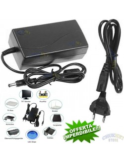 ALIMENTATORE TRASFORMATORE 12V 5A PER STRISCIA STRIP LED FARETTI TELECAMERE DVR