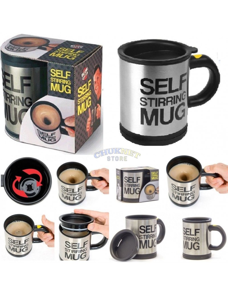 TAZZA BICCHIERE AUTOMESCOLANTE SELF MUG SHAKER TERMICA PER CAPPUCCINO