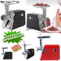 TRITACARNE ELETTRICO ACCIAIO INOX 500W TRITA MACINA CARNE VERDURE SMINUZZA CUCINA ROYALTY LINE