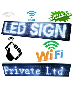 INSEGNA LUMINOSA A LED WIFI SCRITTA PERSONALIZZATA SCORREVOLE TABELLA NEGOZIO VETRINA PUBBLICITARIA