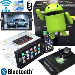 AUTORADIO 7.0 ANDROID QUAD CORE WIFI CD DVD 2DIN GPS NAVIGATORE BLUETOOTH USB SD