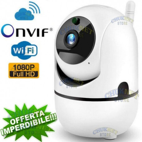 IP CAMERA CAM TELECAMERA PTZ MOTORIZZATA ONVIF WIFI HD 1080P LED IR CUT CLOUD IP