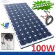 PANNELLO SOLARE 100W FOTOVOLTAICO POLICRISTALLINO WATT 12V BATTERIA CAMPER IMPIANTO CASA