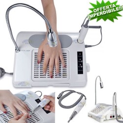 SALON EXPERT 3 IN 1KIT ASPIRATORE FRESA LAMPADA 3IN1 MANICURE NAIL ART UNGHIE