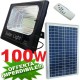 FARO 100W ENERGIA SOLARE LED CON PANNELLO FARETTO CREPUSCOLARE FOTOVOLTAICO TELECOMANDO