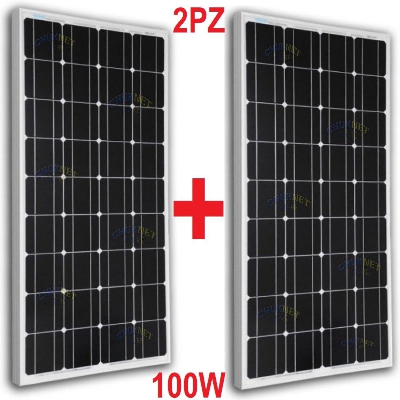 PANNELLO SOLARE FOTOVOLTAICO MODULO CELLE SILICIO 200 WATT 12V