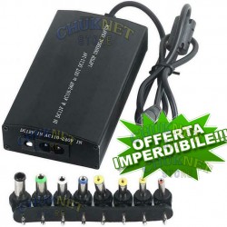 ALIMENTATORE UNIVERSALE NOTEBOOK 150W DA 15V A 20V AUTO E CASA + USB 150 WATT