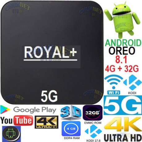 ANDROID 8.1 OREO SMART TV 5G QUAD CORE BOX 4K WIFI 4GB RAM 32GB IPTV KODI 3D HD