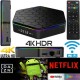 SMART TV BOX 4GB RAM 64GB ANDROID 8.1 4K ULTRA HD WIFI TELECOMANDO IPTV 4CORE