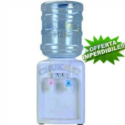 DISTRIBUTORE ACQUA DOPPIA EROGAZIONE CALDA FREDDA DISPENSER SERBATOIO 2,5L