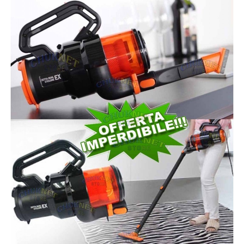 ASPIRAPOLVERE SCOPA ELETTRICA SENZA SACCO CICLONICO 650W ACCESSORI