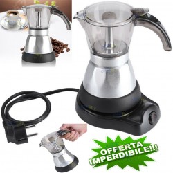 MACCHINA CAFFE' CAFFETTIERA ELETTRICA MOKA ESPRESSO MOCA CORDLESS CAFFE 400WATT