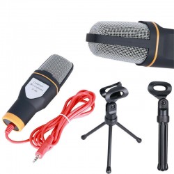 MICROFONO A CONDENSATORE CONFERENZE REGISTRAZIONE VOCALE KARAOKE CHAT NOTEBOOK PC