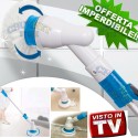 SPAZZOLA RICARICABILE ELETTRICA PULIZIA BAGNO PIASTRELLE ROTANTE CUCINA SENZA FILI CON 3 SPAZZOLE CORDLESS