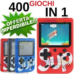 CONSOLE PORTATILE 8 BIT 400 GIOCHI VIDEOGIOCO DISPLAY LCD VIDEO GAME BOY GIRL