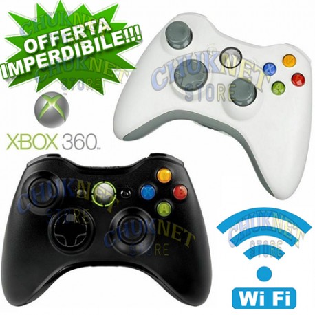 JOYSTICK JOYPAD XBOX 360 X360 WIRELESS SENZA FILI WIFI COMPATIBILE CONTROLLER