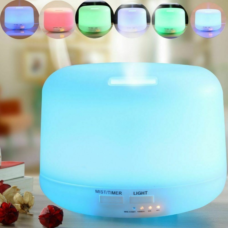 AROMATERAPIA 7 LED UMIDIFICATORE AD ULTRASUONI 300ML DIFFUSORE AROMI