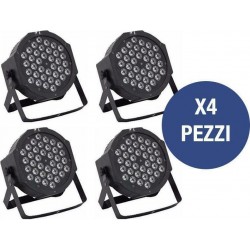 4 PAR LED FARO RGB 36 LEALTA LUMINOSITA' DMX STROBO WASH PROGRAMMABILE