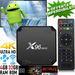 SMART TV BOX ANDROID 7.1 4K 4GB RAM 32GB ROM X96 MINI IPTV WIFI KODI HDMI 5 CORE