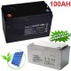 BATTERIA 100AH 12V AGM GEL FOTOVOLTAICO PANNELLI ENERGIA SOLARE CAMPER NAUTICA