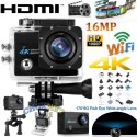 SPORT CAM 4K ACTION CAMERA WIFI 16MP SUBACQUEA