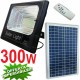 FARO FARETTO 300W LED PANNELLO ENERGIA SOLARE FOTOVOLTAICO CREPUSCOLARE BATTERIA