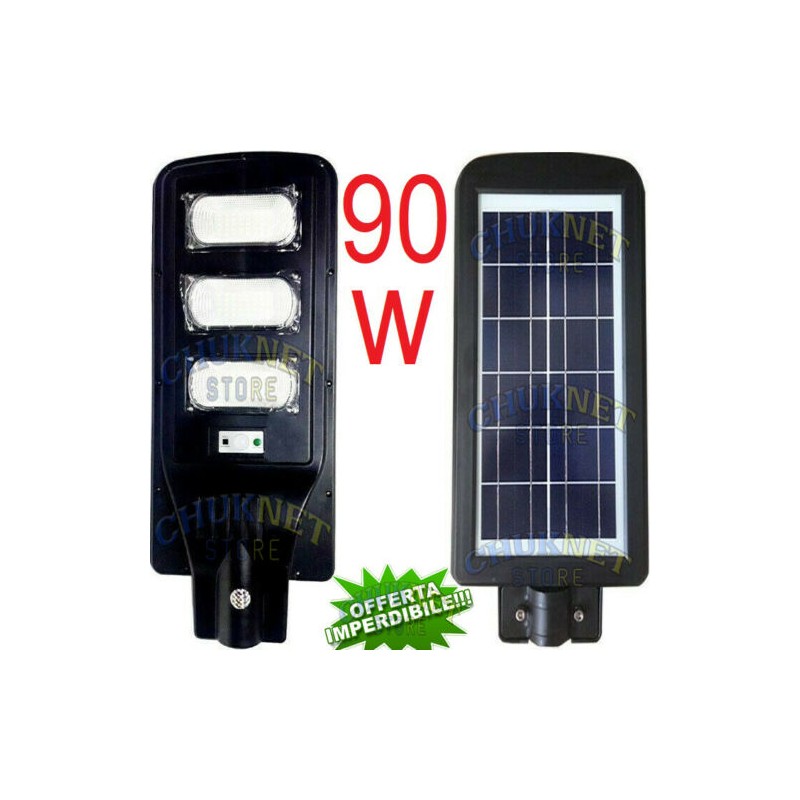 FARO LAMPIONE 500W LED CON PANNELLO SOLARE LAMPIONE STRADALE E TELECOM –  wiisolar