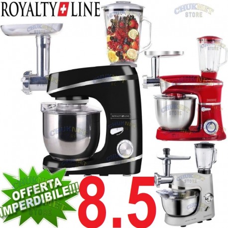 ROBOT DA CUCINA 8,5 LITRI 2200W IMPASTATRICE PLANETARIA TRITACARNE FRULLATORE PROFESSIONALE MIXER CUCINA MULTIFUNZIONE 3 IN 1