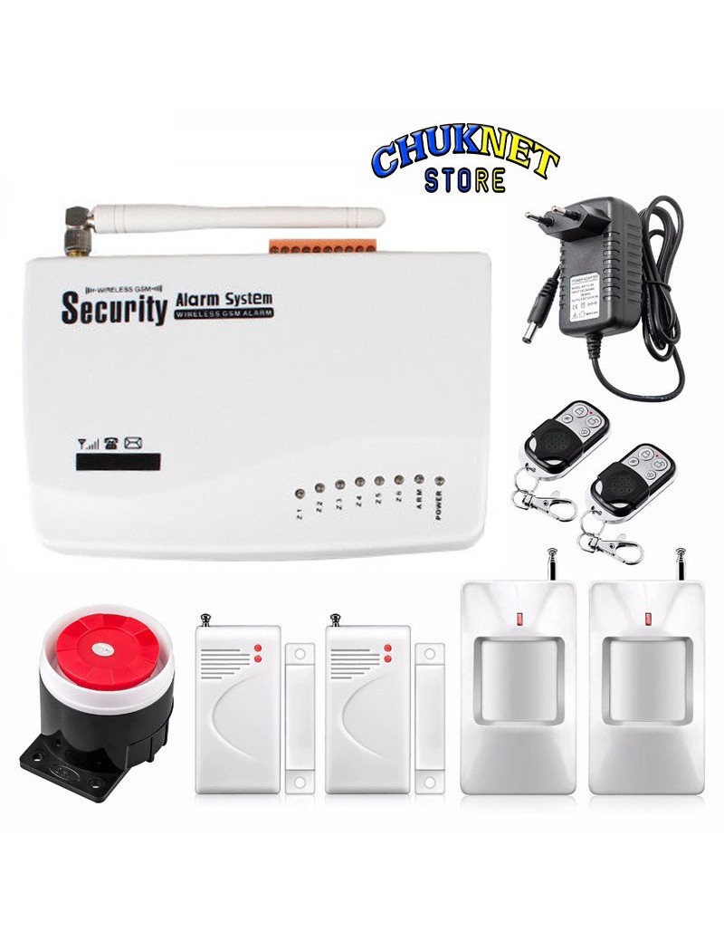 ANTIFURTO ALLARME CASA KIT COMBINATORE GSM WIRELESS SENZA FILI WIFI