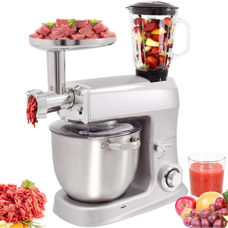 ROBOT DA CUCINA 10 LITRI 2500W IMPASTATRICE PLANETARIA TRITACARNE  FRULLATORE PROFESSIONALE MIXER CUCINA MULTIFUNZIONE 3 IN