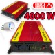 INVERTER 4000W WATT 12V 220V CONVERTITORE FOTOVOLTAICO PANNELLI SOLARI TRASFORMATORE AUTO BARCA PC PRESA USB SG POWER ONDA