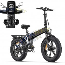 BICICLETTA ELETTRICA 750W PIEGHEVOLE 20 POLLICI BIKE DISCO RUOTE GRANDI BATTERIA LITIO FAT BIKE